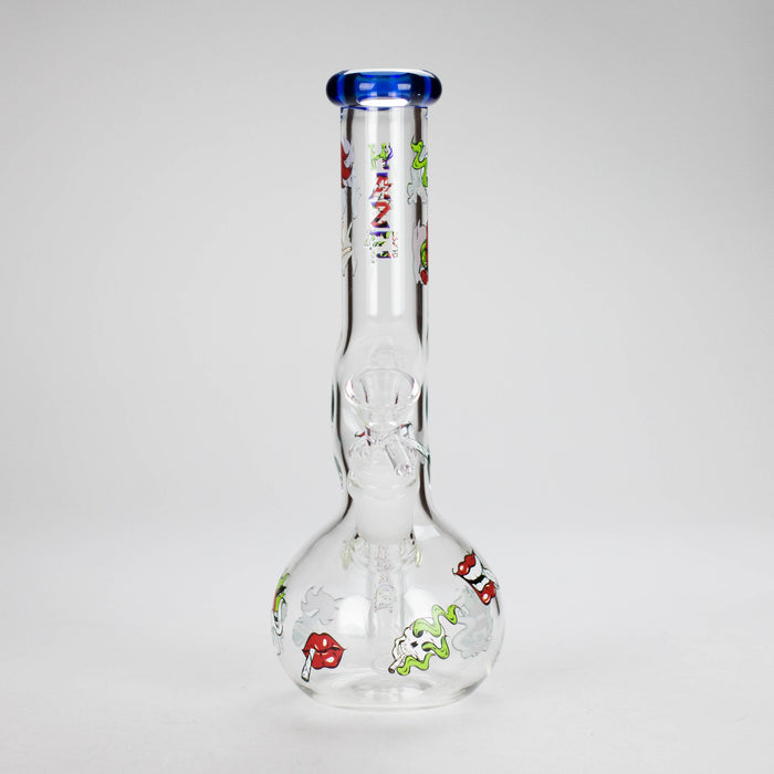 Haze | 9″ Smoking Zig-Zag Glass Bong – Blue (Mini-T) Glass Bong Canadian Distributor