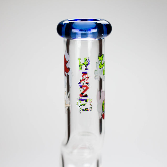Haze | 9″ Smoking Zig-Zag Glass Bong – Blue (Mini-T) Glass Bong Canadian Distributor