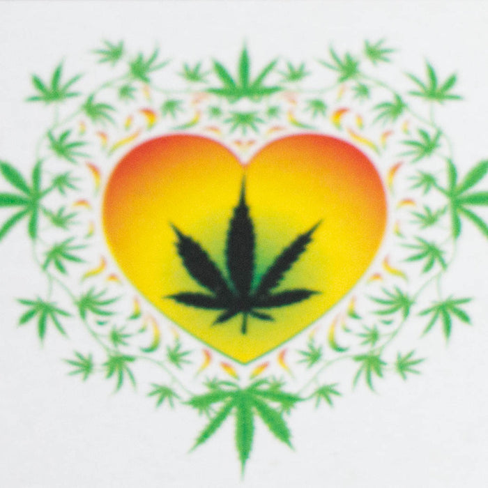 Haze | 9″ Heart Leaf Double Bubble Base Glass Bong with Color Lip – Amber (Mini-U) Glass Bong Canadian Distributor