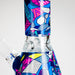 Haze | 8″ Geometric Figure Beaker Glass Bong with Color Lip – Green (Mini-X) Glass Bong Canadian Distributor