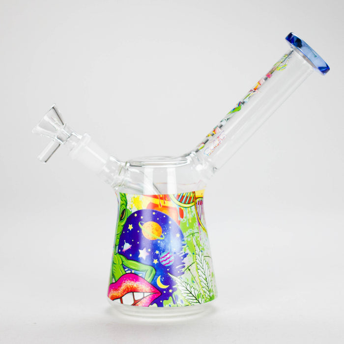 Haze 7″ Aliens Trip Glass Bubbler – Light Blue (Mini-C) Glass Bong Canadian Distributor