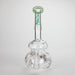 Haze | 9″ Bubble Base Glass Bong – Green Weed Leaf Design (Mini-A) Glass Bong Canadian Distributor