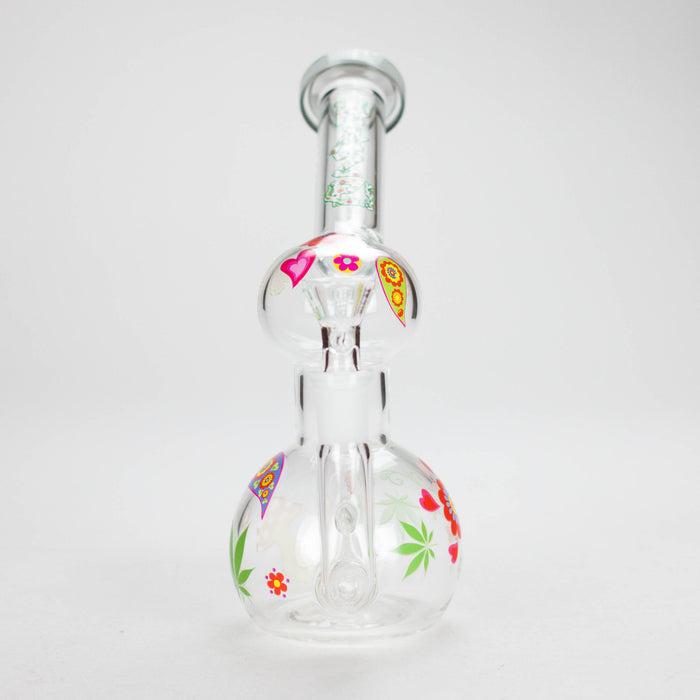 Haze | 4″ Mini Flower Bubble Glass Bong – Charcoal Black (Mini-F) Glass Bong Canadian Distributor