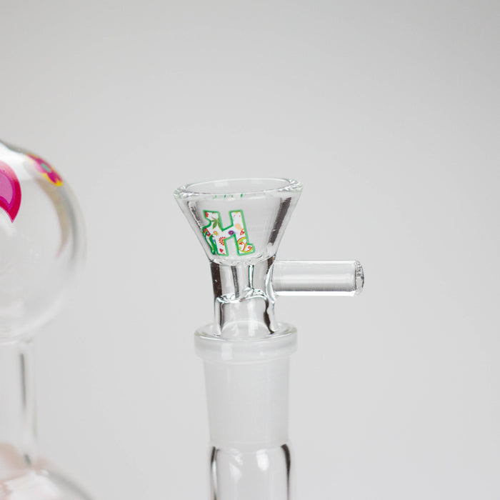 Haze | 4″ Mini Flower Bubble Glass Bong – Charcoal Black (Mini-F) Glass Bong Canadian Distributor