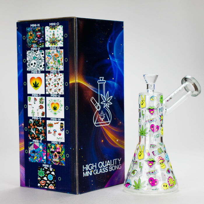 Haze | 7″ Skull Glass Bubbler – Charcoal Black (Mini-H) Glass Bong Canadian Distributor