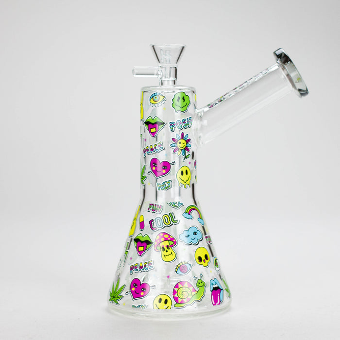 Haze | 7″ Skull Glass Bubbler – Charcoal Black (Mini-H) Glass Bong Canadian Distributor