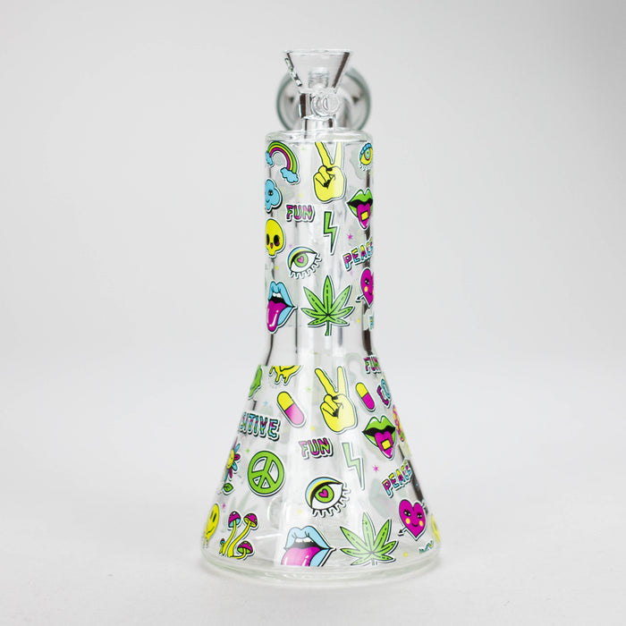 Haze | 7″ Skull Glass Bubbler – Charcoal Black (Mini-H) Glass Bong Canadian Distributor