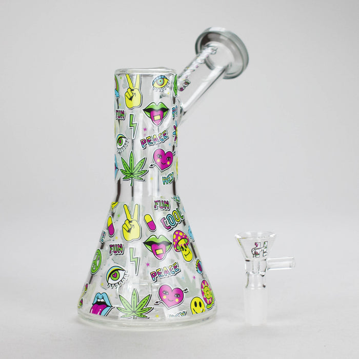 Haze | 7″ Skull Glass Bubbler – Charcoal Black (Mini-H) Glass Bong Canadian Distributor