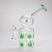 Haze | 8″ Trippy Bubble Dab Rig – Green (Mini-J) Glass Bong Canadian Distributor