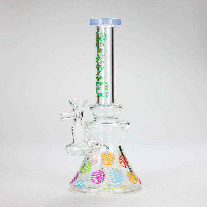 Haze | 8.5″ Colorful Chill Rig – Jade Blue (Mini-K) Glass Bong Canadian Distributor