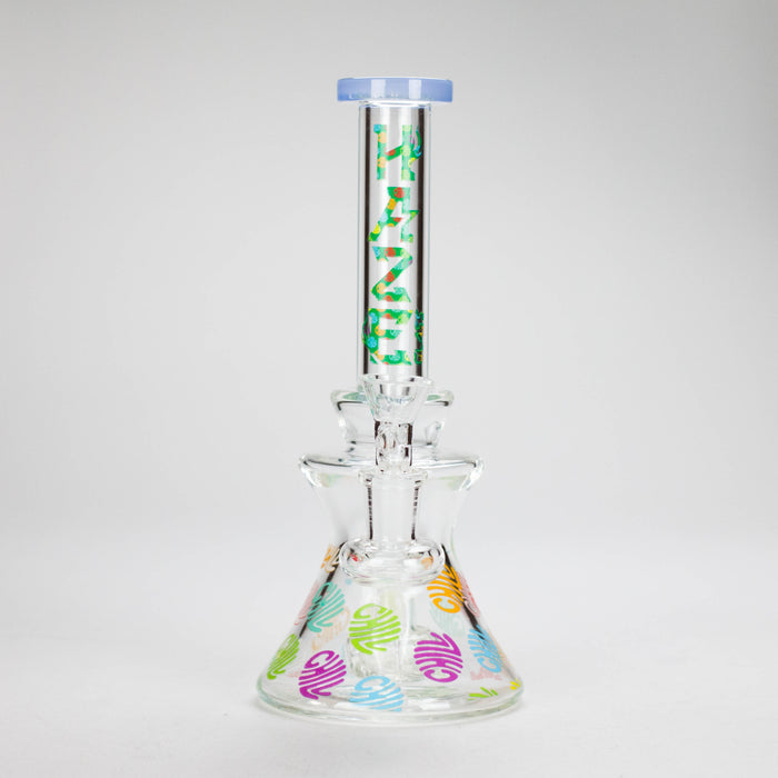 Haze | 8.5″ Colorful Chill Rig – Jade Blue (Mini-K) Glass Bong Canadian Distributor