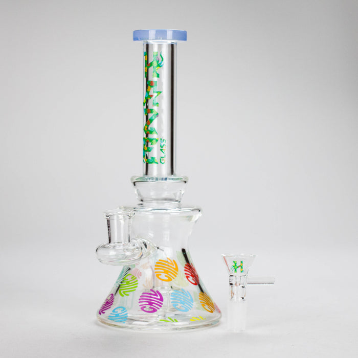 Haze | 8.5″ Colorful Chill Rig – Jade Blue (Mini-K) Glass Bong Canadian Distributor