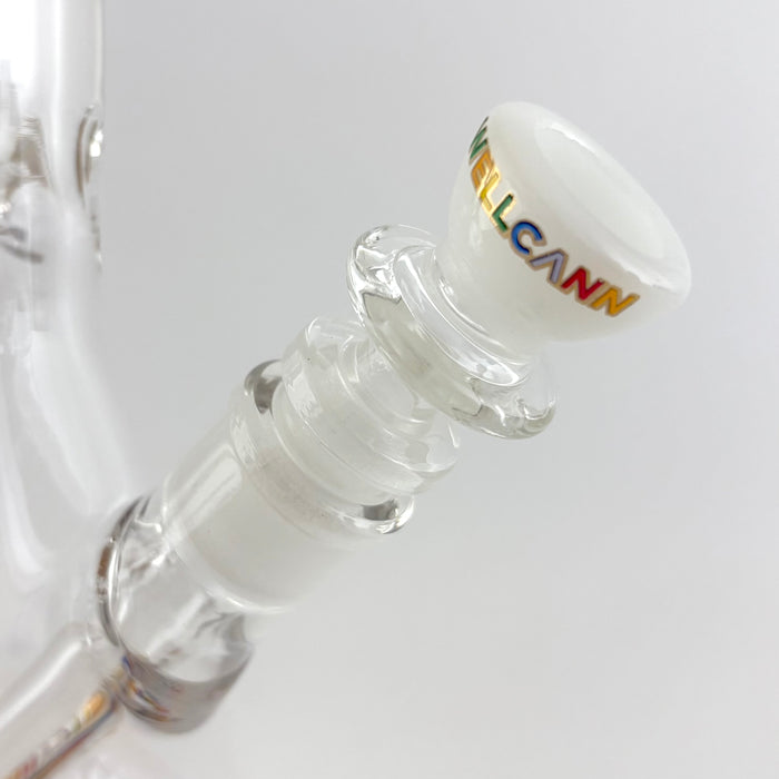 Wellcann | 17" Thickened Base Psychedelic Beaker Glass Bong Glass Bong Super Supplys Inc