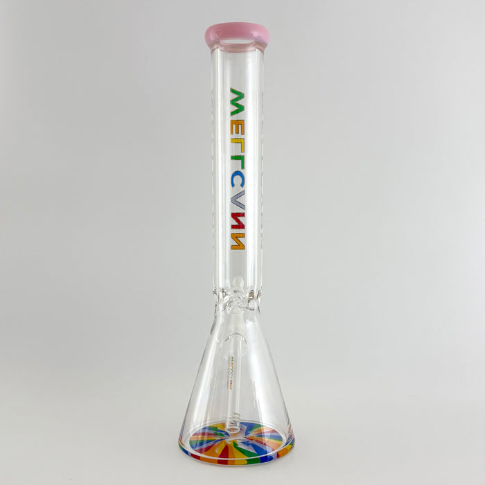 Wellcann | 17" Thickened Base Psychedelic Beaker Glass Bong Glass Bong Super Supplys Inc