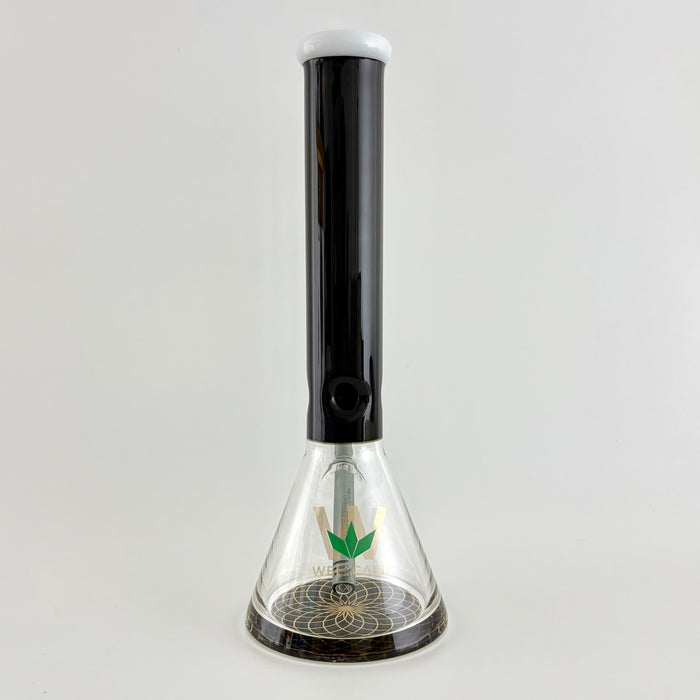 Wellcann | 14" Thickened Base Geometric Gold Beaker Glass Bong Glass Bong Super Supplys Inc