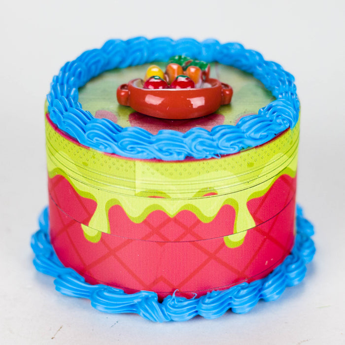 2.5" Cake-Shaped Metal Grinder 4-Layer (Box of 6)