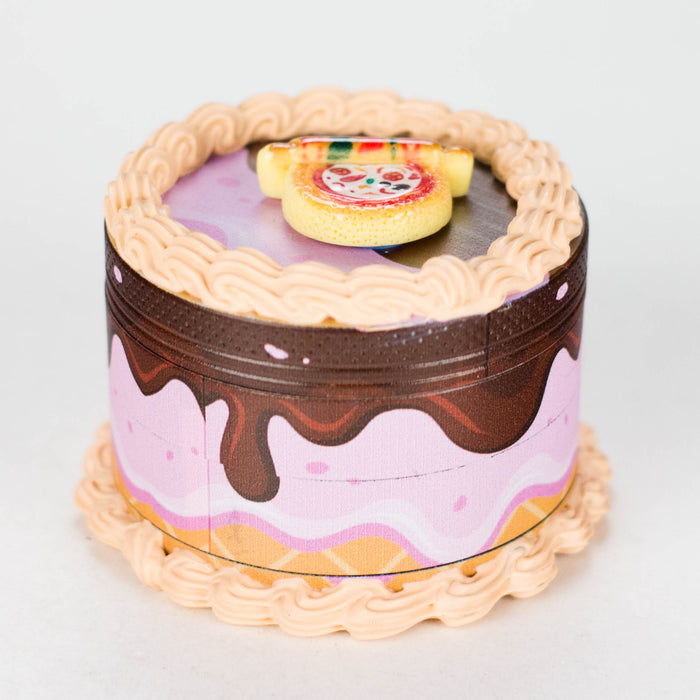 2.5" Cake-Shaped Metal Grinder 4-Layer (Box of 6)