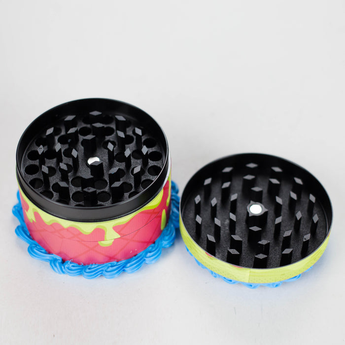 2.5" Cake-Shaped Metal Grinder 4-Layer (Box of 6)