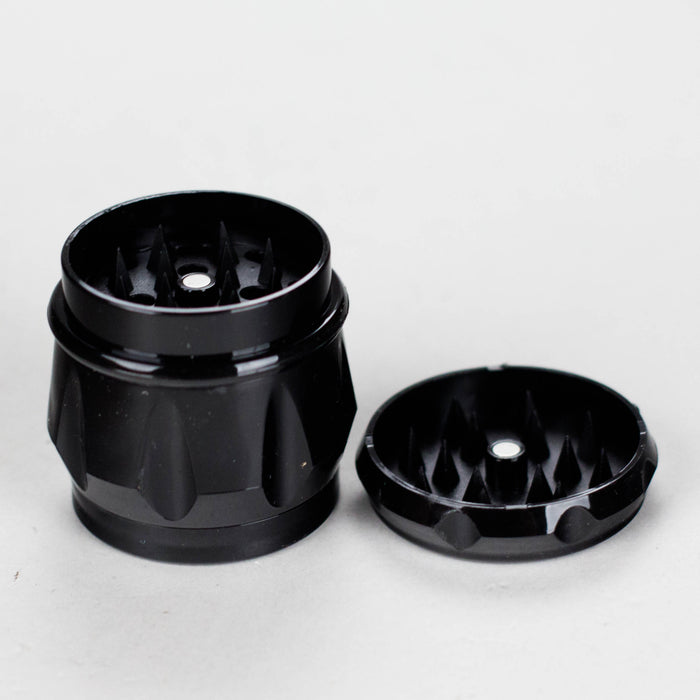 1.5" Acrylic Herb Grinder – 4-Layer with Weed Leaf Design (Box of 12) Display Pack 777 Smoke