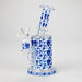 7" Cloisonné Design Glass Bong with Water Diffuser – 14mm Bowl Joint Glass Bong 777 Smoke Design1