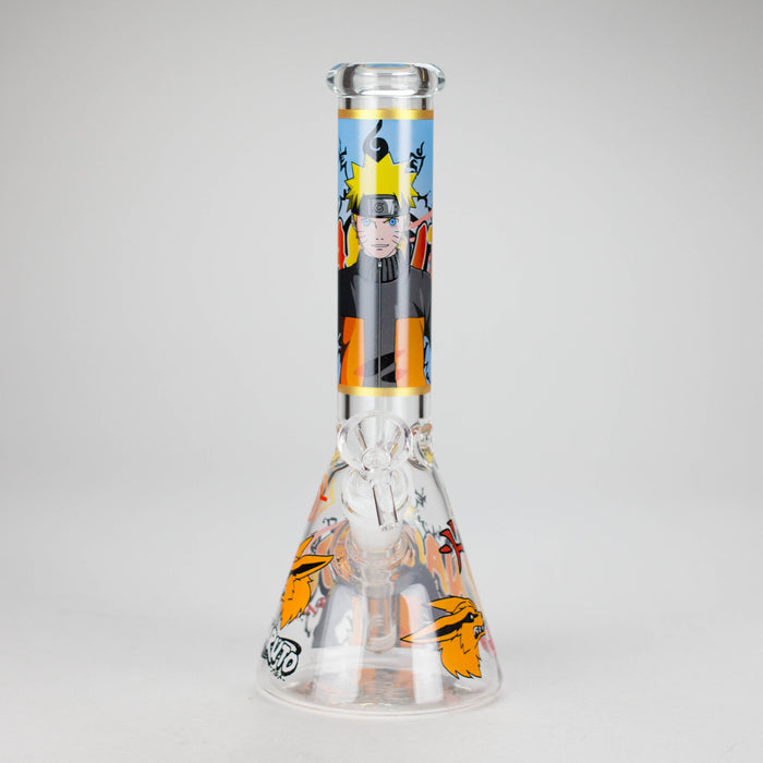 10" Comic Design Glass Beaker Bong – 14mm Bowl Joint Glass Bong 777 Smoke