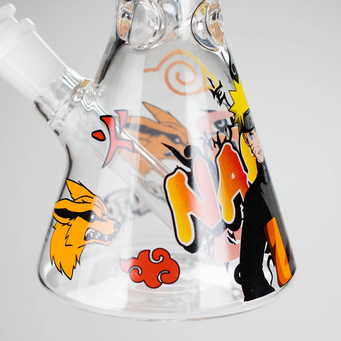 10" Comic Design Glass Beaker Bong – 14mm Bowl Joint Glass Bong 777 Smoke