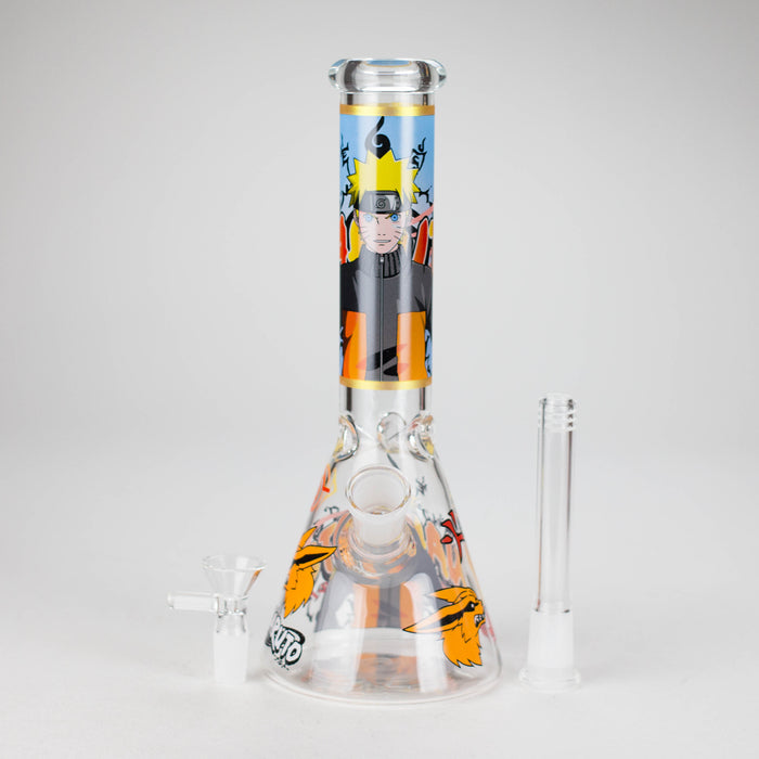 10" Comic Design Glass Beaker Bong – 14mm Bowl Joint Glass Bong 777 Smoke