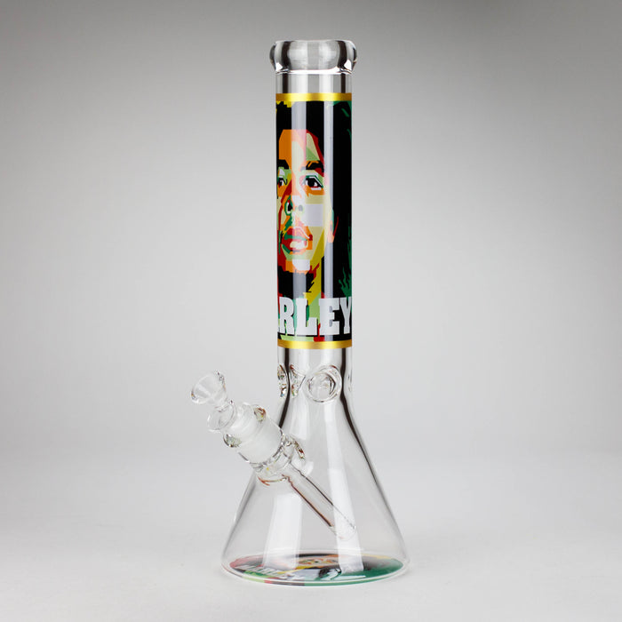 Z14" BM Design Glass Bong – 7mm Thick with Ice Catcher Glass Bong 777 Smoke