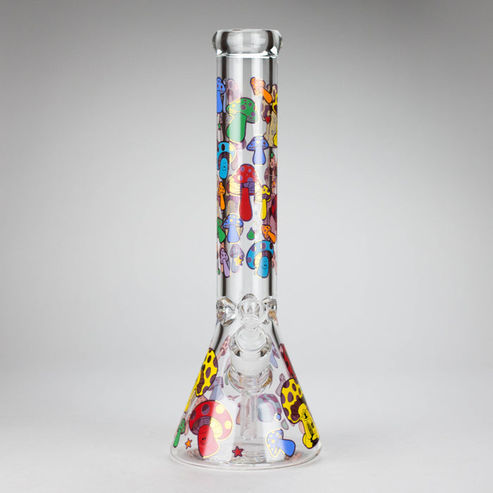 Z14" Mushroom Design Glass Bong – 7mm Thick with Ice Catcher Glass Bong 777 Smoke