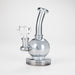 7" Solid Color Electroplate Glass Bong – 14mm Bowl Joint Glass Bong 777 Smoke Gray
