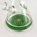 Wellcann | 14" Thickened Base Geometric Gold Beaker Glass Bong-Green Glass Bong Super Supplys Inc