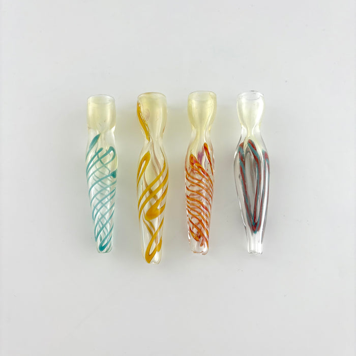 3" Twisted Glass Chillum-Pack of 4 One Hitter Super Supplys Inc