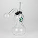 6" Flat Mush Mix Sticker Glass Oil Burner Pipe – Unique Double Bubble Design Glass Rig RMG WHOLESALE