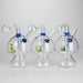 6" Mushroom Mix Sticker Glass Oil Burner Pipe – Unique Borosilicate Dome Design Glass Rig RMG WHOLESALE