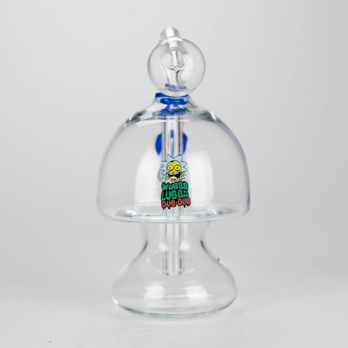 6" Mushroom Mix Sticker Glass Oil Burner Pipe – Unique Borosilicate Dome Design Glass Rig RMG WHOLESALE