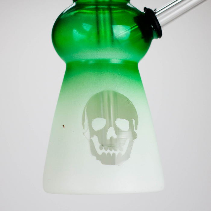 6" Flat Bottom Skull Glass Oil Burner – Compact Design with Assorted Colors Glass Rig RMG WHOLESALE