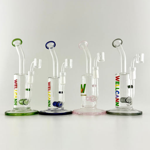 Wellcann | 9.5" Inline Rig with Quartz Banger Glass Rig Super Supplys Inc
