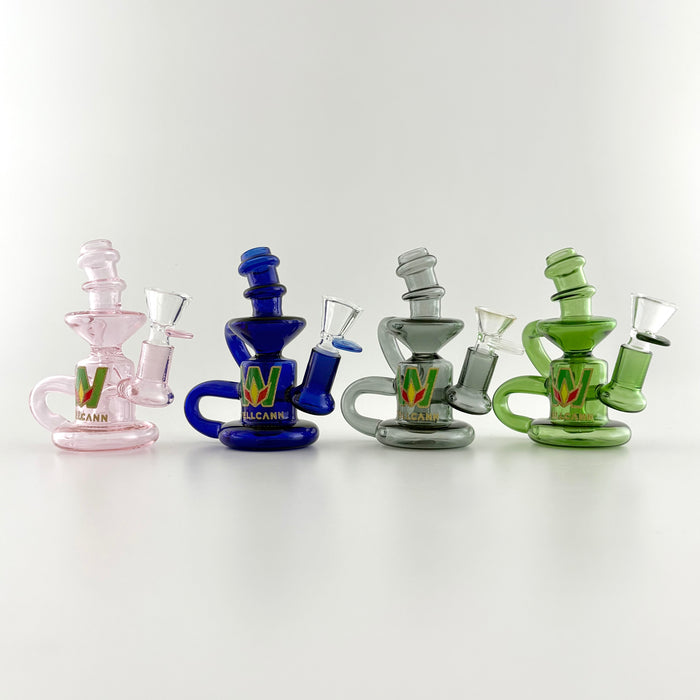 Wellcann | 5” Recycler Dab Rig – Circ Perc Glass Bong Super Supplys Inc