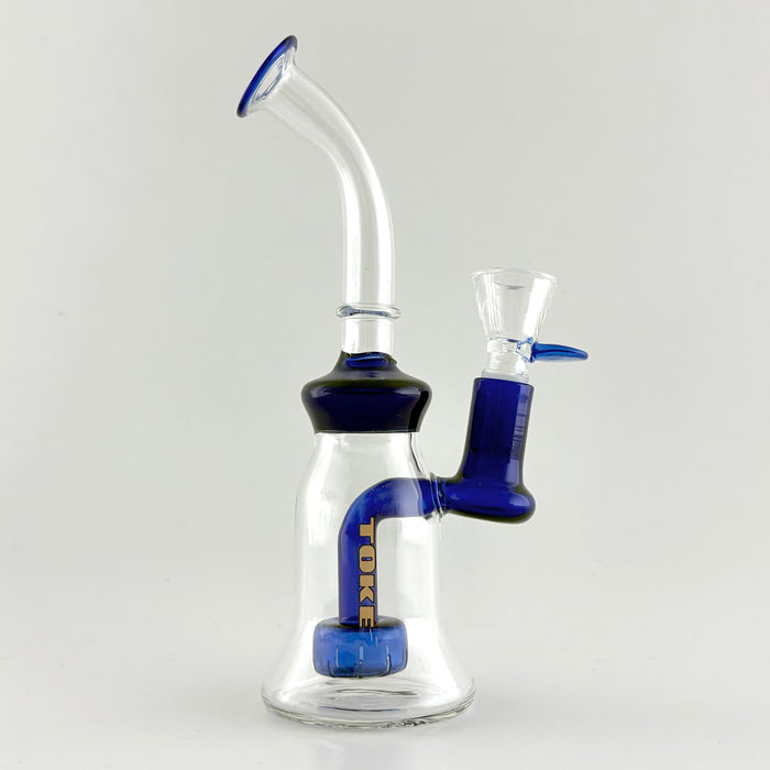 Toke | 8” Glass Dab Rig - Circ Perc Glass Rig Super Supplys Inc Blue