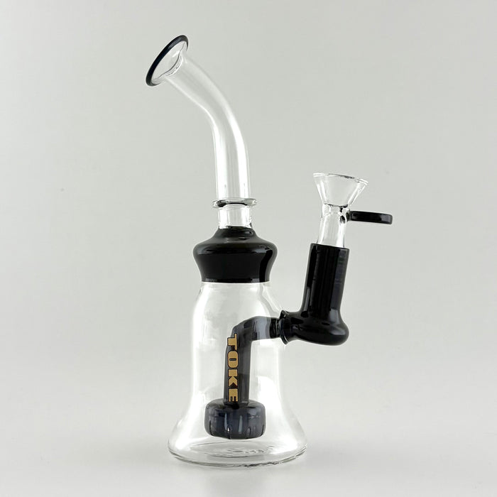 Toke | 8” Glass Dab Rig - Circ Perc Glass Rig Super Supplys Inc Black