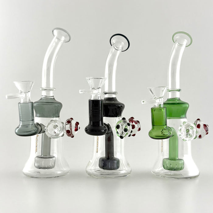 Dank | 8" Mushroom Pendent Glass Bong Glass Bong Super Supplys Inc