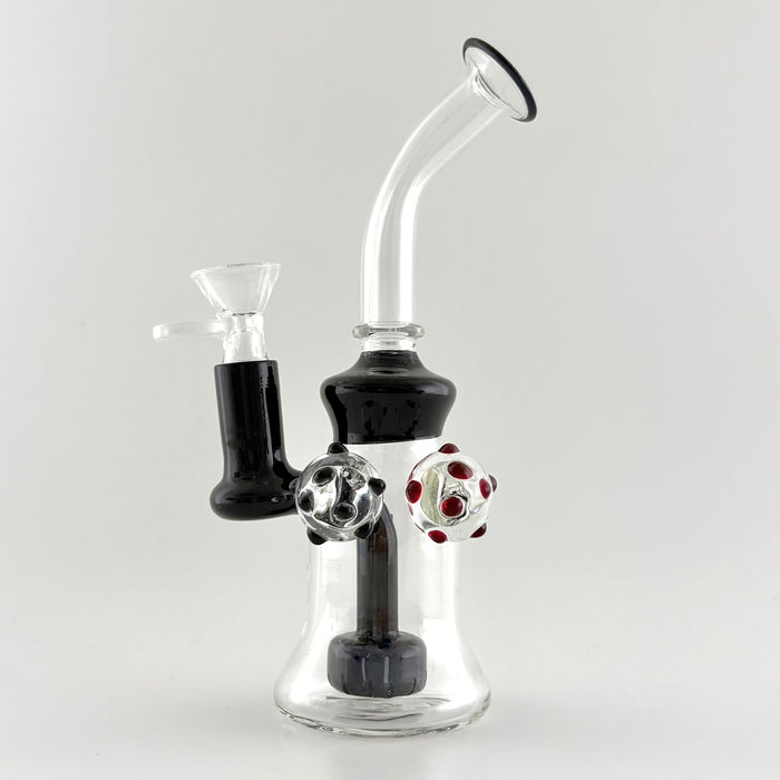 Dank | 8" Mushroom Pendent Glass Bong Glass Bong Super Supplys Inc Black