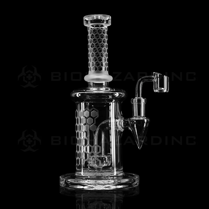 9" HCOMB HEX ETCHED CAPSULE RIG - 60MM Glass Rig PINNACLE DISTRIBUTORS INC.
