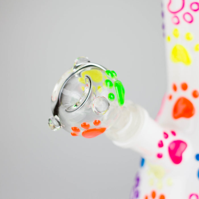 10" 3D Glass Bong With My Pet Design – Glow in the Dark Glass Bong 777 Smoke