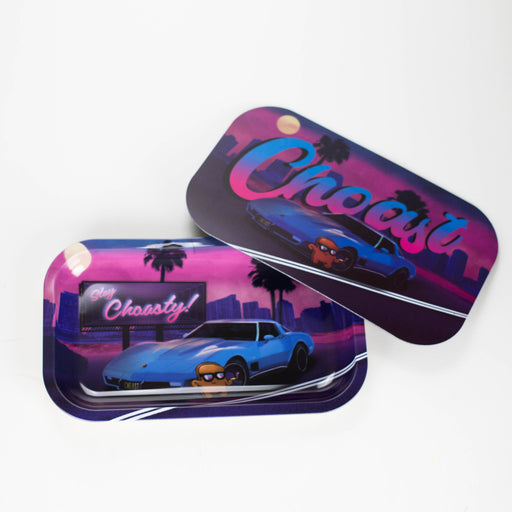 Choast Rolls | "Miami Vice" Rolling Tray + Magnetic Lid Tray Choast