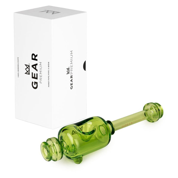 GEAR Premium® | 6.5" Augusta Steam Roller Hand Pipe Glass Pipe West Coast Gifts Lime Green