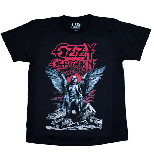 Ozzy Osbourne | “Angel Wings” Short Sleeve Men’s Black T-Shirt – Officially Licensed Rock Band Tee Short Sleeve Philcos Medium