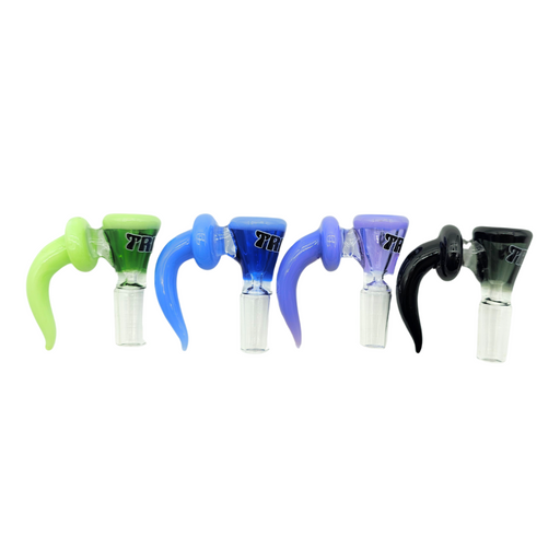 Trippy Glass Bong Bowl With Solid Color Horn - Assorted Colours Bowl · Popper Small Biz Distributors