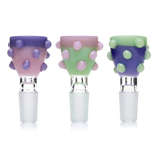 Trippy Glass Bong Bowl With Polka Dot - Assorted Colors Bowl · Popper Small Biz Distributors