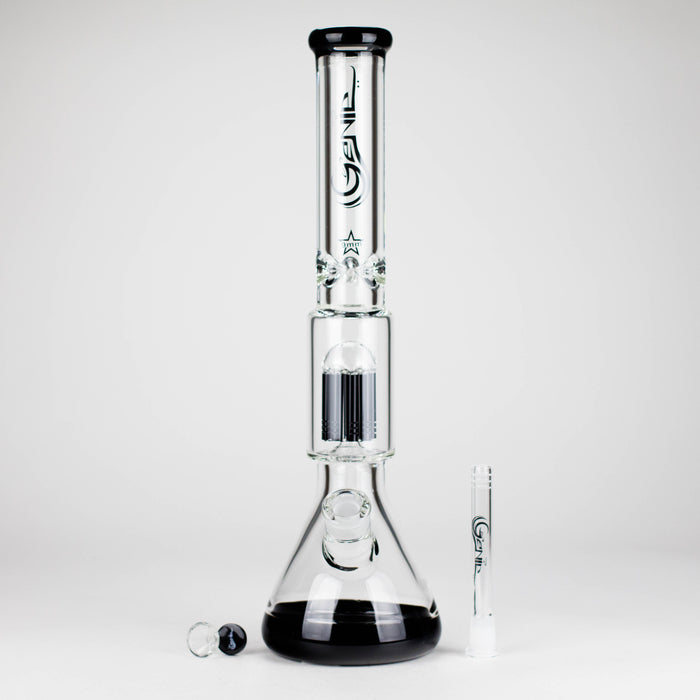 Genie | 17.5" 10-Arm 9mm Colored Bottom Glass Bong [GE4180] Glass Bong ONE